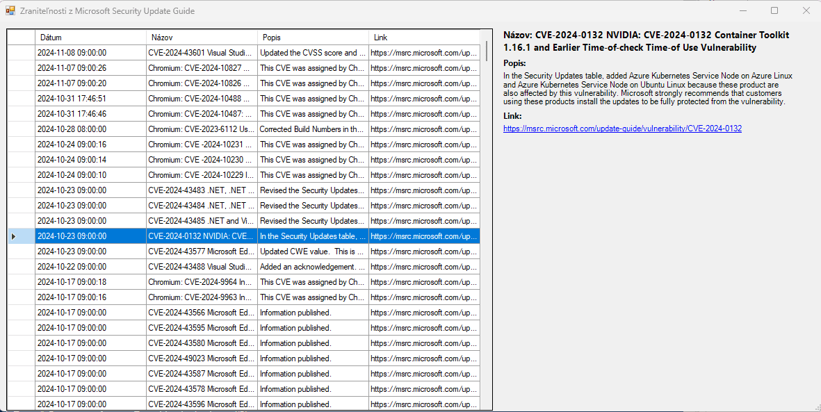 monitoring zraniteľností cez powershell