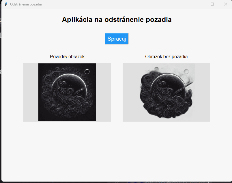 Odstránenie pozadia obrázku v Python
