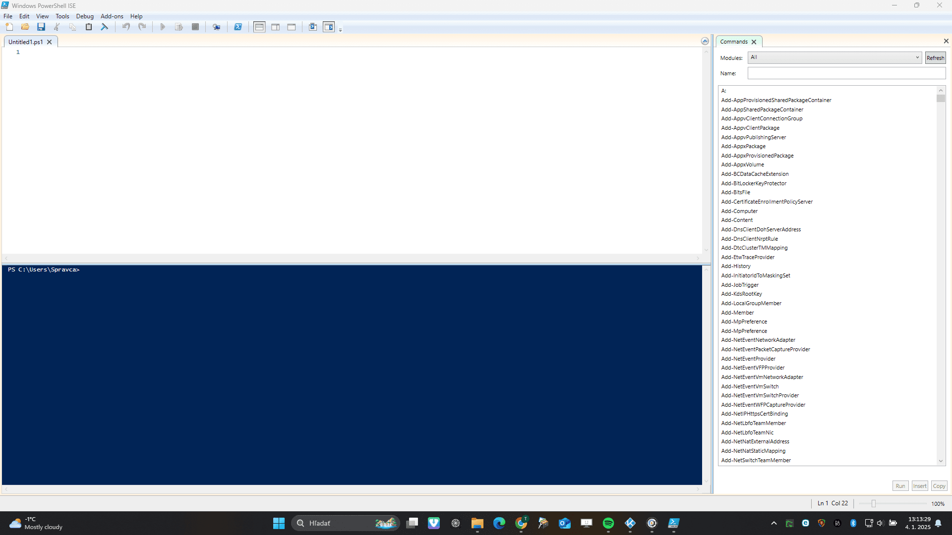 Vytvárame GUI v powershell