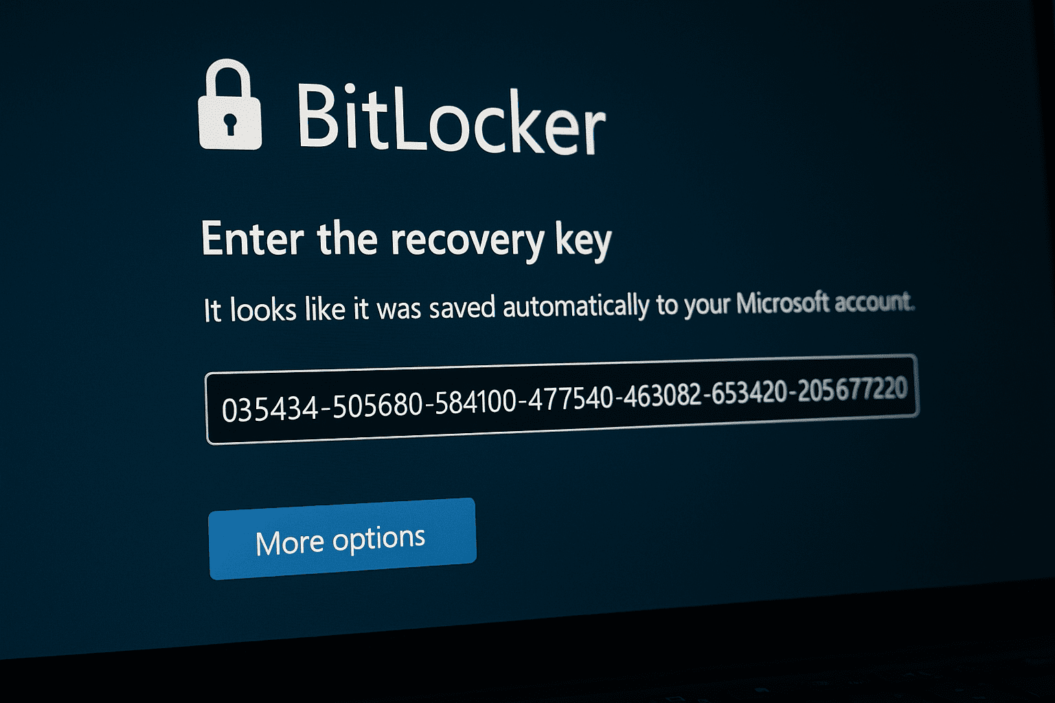 Zabudnutý kľúč k BitLocker