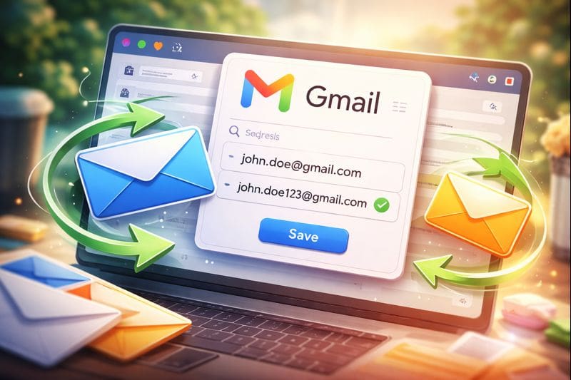 zmena gmail adresy