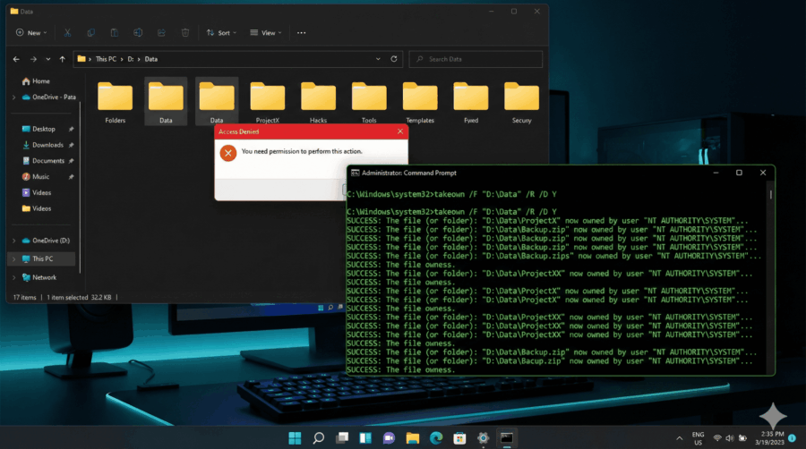 Prístup odmietnutý vo Windows - ako to vyriešiť cez cmd ?