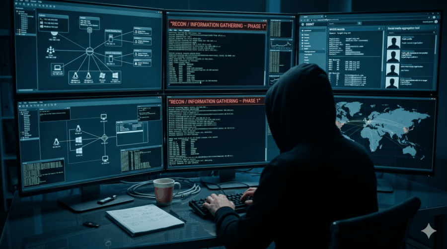 Zber informácií (recon) - 1. fáza kyber útoku