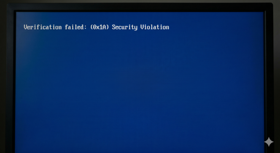 Verification failed: (0x1A) Security Violation - ako ju vyriešiť